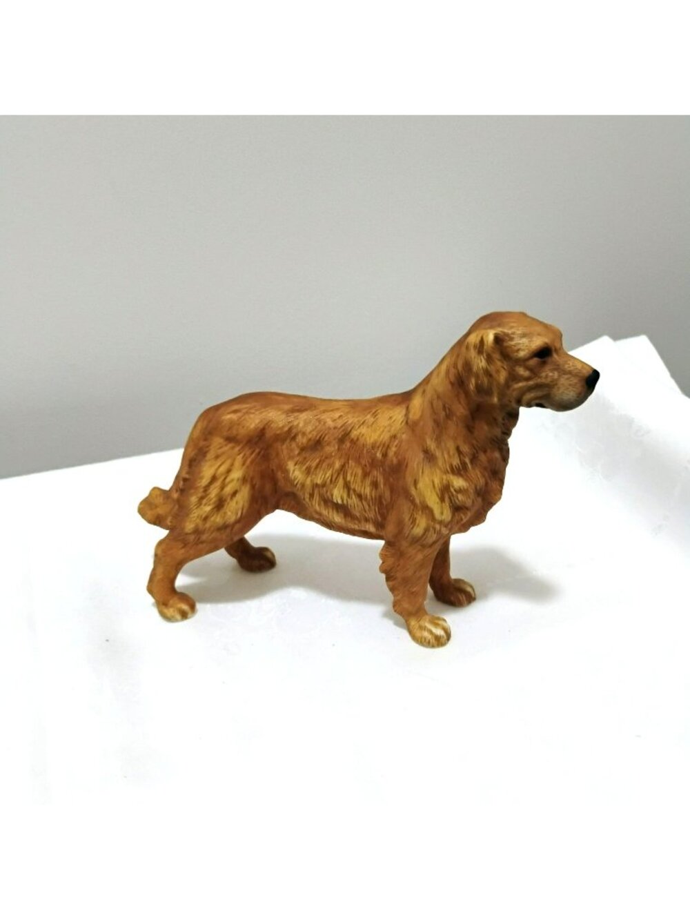 Vintage Andrea by Sadek Porcelain Golden Retriever Figurine Model 7733 8" Dog